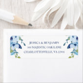 Juliett Elegant Dusty Blue Wedding Rücksendeadress (Insitu)