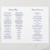 Juliette Blue Floral Wedding Program (Rückseite)