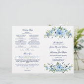 Juliette Catholic Wedding Mass Zeremony Program (Stehend Vorderseite)