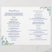 Juliette Catholic Wedding Mass Zeremony Program (Rückseite)