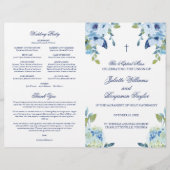 Juliette Catholic Wedding Zeremony Mass Program (Vorderseite)