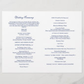 Juliette Catholic Wedding Zeremony Mass Program (Rückseite)