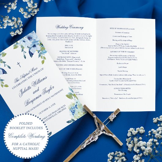 Juliette Catholic Wedding Zeremony Mass Program