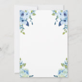 Juliette Dusty Blue Wedding Probe Dinner Einladung (Rückseite)