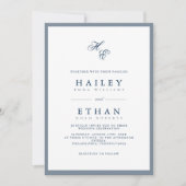 JULIETTE French Blue Wedding Einladung (Vorderseite)