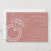 Juliette | Kurierte Farbe | Verlobungsparty Einladung (Vorderseite)