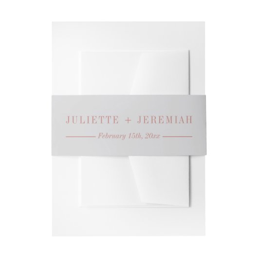 Juliette | Kurierte Farben | Hochzeit Einladungsbanderole (Vorderseite Beispiel)