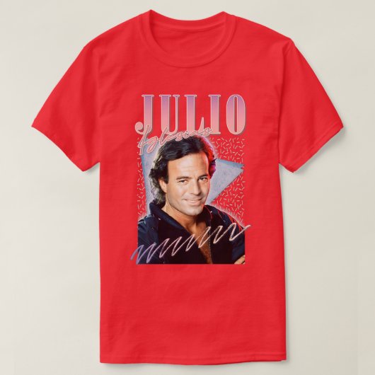 Julio Iglesias Retro Style Fan Design 1 T-Shirt (Design vorne)