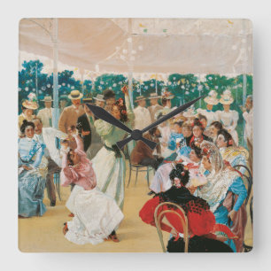 Julio Romero De Torres - Die Cordoba-Messe Quadratische Wanduhr