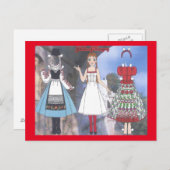 Juliska von Ungarn Paper Doll Postcard Postkarte (Vorne/Hinten)