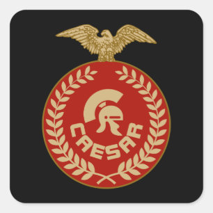 Julius Caesar Aufkleber. Quadratischer Aufkleber