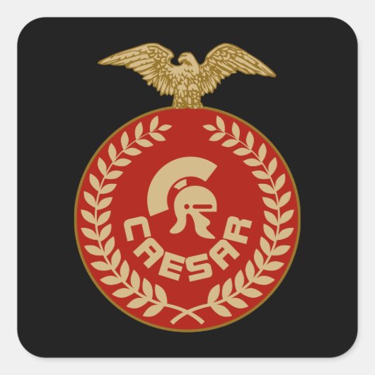 Julius Caesar Aufkleber. Quadratischer Aufkleber (Vorderseite)