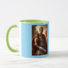 Julius Caesar grün und azurblau Tasse