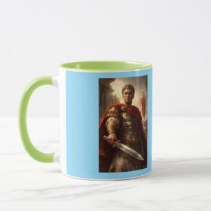 Julius Caesar grün und azurblau Tasse