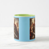Julius Caesar grün und azurblau Tasse (Zentrum)