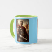 Julius Caesar grün und azurblau Tasse (Vorderseite Links)