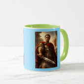 Julius Caesar grün und azurblau Tasse (VorderseiteRechts)