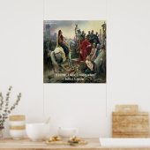Julius Caesar & Ich eroberte Zitatposter Poster (Küche)