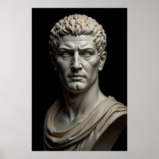 Julius Caesar Portrait, Ikonische römische Führung Poster (Vorne)