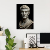 Julius Caesar Portrait, Ikonische römische Führung Poster (Heimbüro)