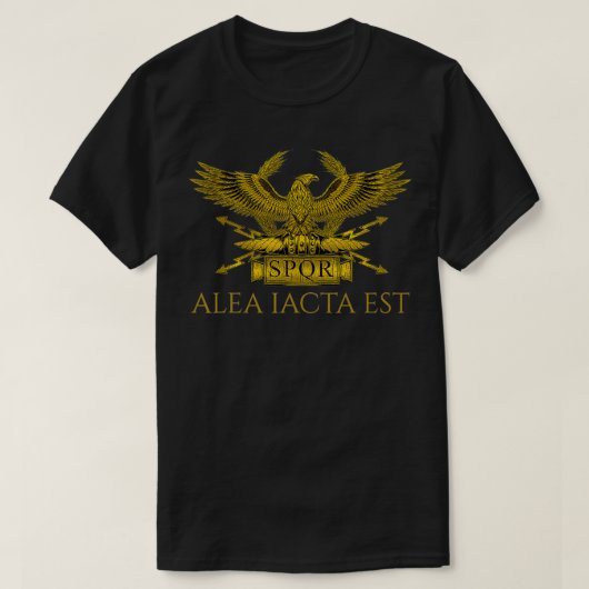 Julius Caesar Quote Alea Iacta Est SPQR Roman H T-Shirt (Design vorne)