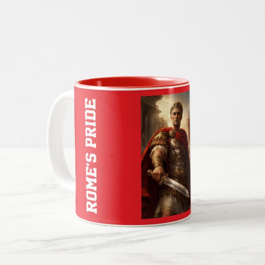 Julius Caesar rome's pride Zweifarbige Tasse (Vorderseite Links)