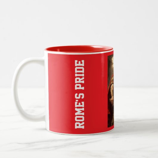 Julius Caesar rome's pride Zweifarbige Tasse (Links)