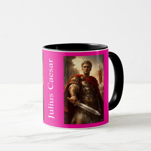 Julius Caesar rosa Tasse (VorderseiteRechts)