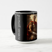 Julius Caesar schwarz Tasse (Vorderseite Links)