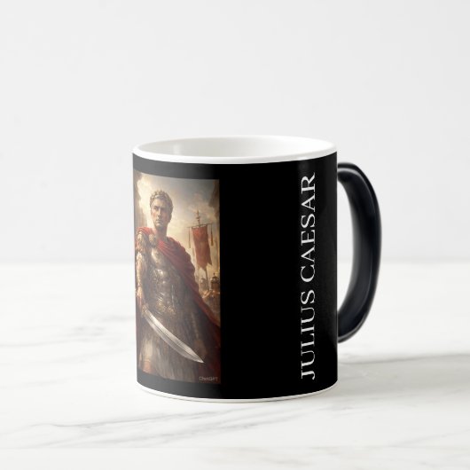 Julius Caesar schwarz & weiß Verwandlungstasse (VorderseiteRechts)