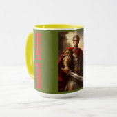 Julius Caesar tiefgrün Tasse (Vorderseite Links)