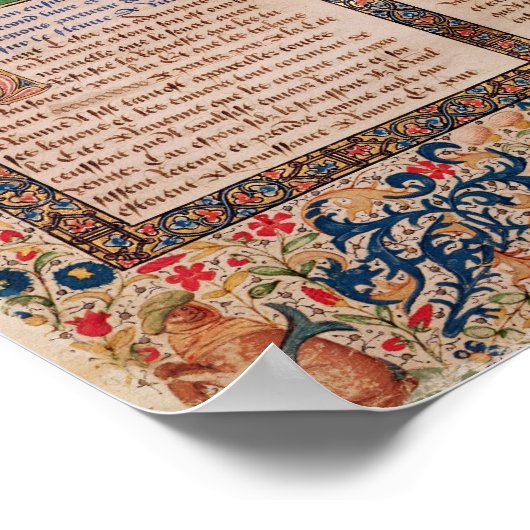 Julius Caesar überquert den Rubicon, c.1470 Poster (Ecke)