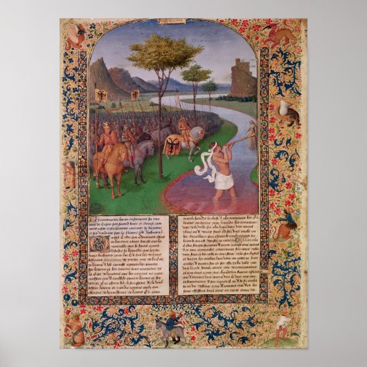 Julius Caesar überquert den Rubicon, c.1470 Poster (Vorne)