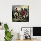 Julius Caesar und ich eroberten Zitatposter Poster (Heimbüro)