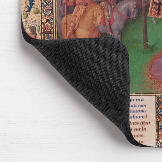 Julius Cäsar, der das Rubicon, c.1470 kreuzt Mousepad (Ecke)