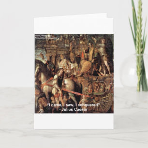Julius Cäsar "I Conquered" Zitatspenden und T-Shir Karte