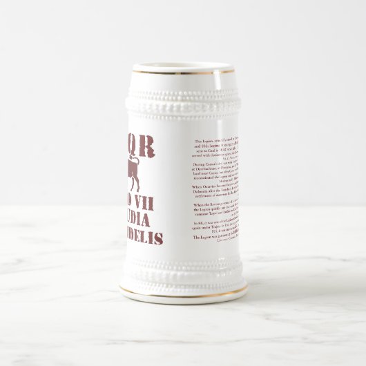 Julius Cäsars 7. römische Legion dekorativer Stein Bierglas (Mittel)