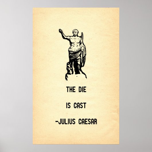Julius Cesar zitieren, der Die ist gekost Poster (Vorne)