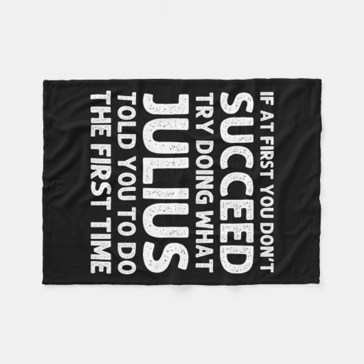 Julius Gift Name D Birthday Funny Chris Fleecedecke (Vorderseite (Horizontal))