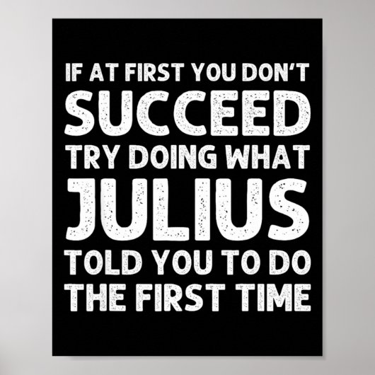 Julius Gift Name D Birthday Funny Chris  Poster (Vorne)