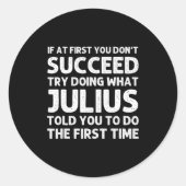 Julius Gift Name D Birthday Funny Chris Runder Aufkleber (Vorderseite)