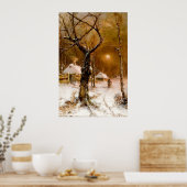 Julius Klever: Winterabendspaziergang Poster (Küche)