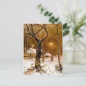 Julius Klever: Winterabendspaziergang Postkarte (Stehend Vorderseite)