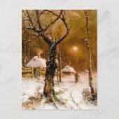 Julius Klever: Winterabendspaziergang Postkarte (Vorderseite)