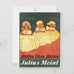 Julius Meinl, alter Weltkaffee, Vintag Inspiriert Postkarte