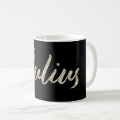 Julius Name whitegold Tasse Teetasse Kaffeetasse (VorderseiteRechts)
