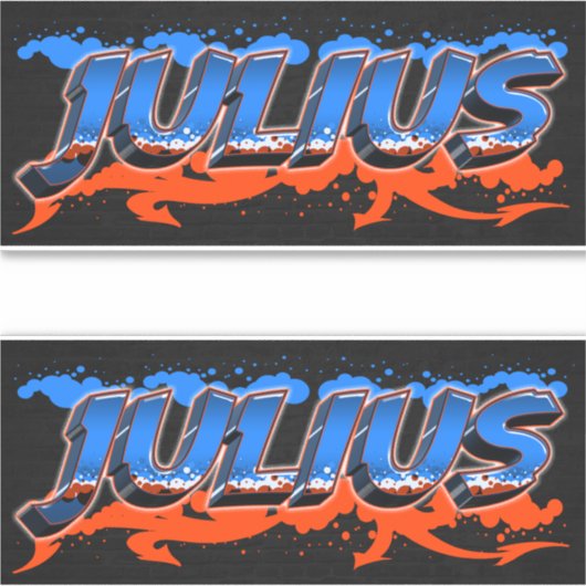 Julius Vorname Name Graffiti Aufkleber Sticker (Vorderseite)