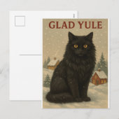 Julkatze Julkarte Feiertagspostkarte (Vorne/Hinten)