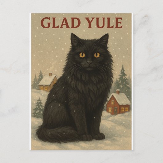 Julkatze Julkarte Feiertagspostkarte (Vorderseite)