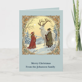 Jultomten And Tomtemor With Julbocken Yule Goat Karte